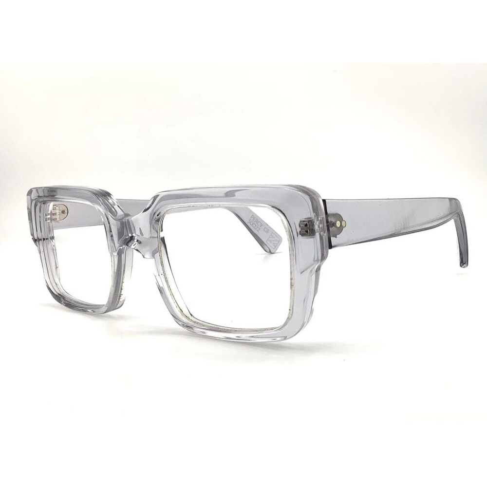 Kirk & Kirk Percy C8 Eyeglass Frames Clear Grey Square Acrylic 50-22 France